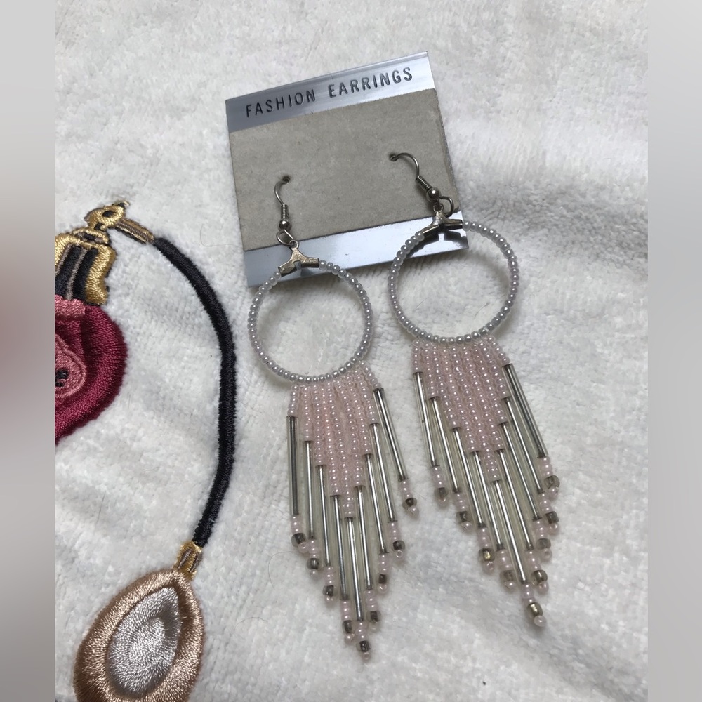 Pierced Dangling Beaded Earrings